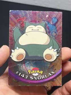 2000 TOPPS POKEMON TV ANIMATION Series 3 FOIL #143 SNORLAX dmg - Image 1