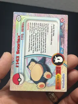 2000 TOPPS POKEMON TV ANIMATION Series 3 FOIL #143 SNORLAX dmg - Image 3