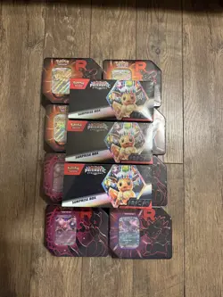 Pokemon Prismatic Evolutions Surprise Box+Destined Rivals Tins Set - LOT OF 11 - Image 2
