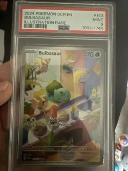 Pokemon Stellar Crown Bulbasaur 2024#143/142 PSA 9 - Image 1