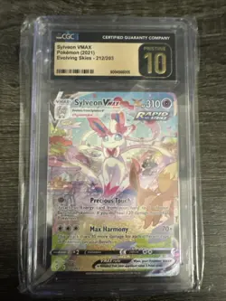 Sylveon VMAX Alt Art Pokemon 2021 Evolving Skies 212/203 CGC Pristine 10 - Image 1