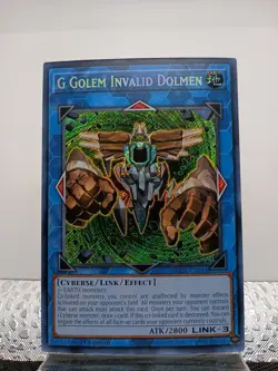 YUGIOH 3x G Golem Invalid Dolmen BLCR-EN044 Secret Rare 1st Ed NM/Mint 3x - Image 1