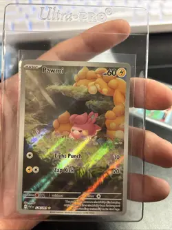 Pokemon Pawmi TCG Paldean Fates Holo Illustration Card 226/091 Near Mint - Image 1