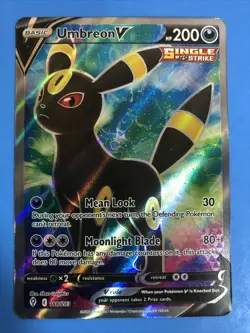 Umbreon V Full Art 188/203 Swsh07: Evolving Skies Holo Pokemon Card TCG - Image 3