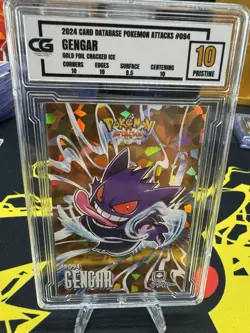 Gengar Pristine 10 Gold Cracked Ice Peru Card Pokemon Database Attack - Image 1