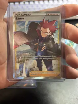 Pokemon TCG Trainer Card Lance 192/195 Silver Tempest Full Art Ultra Rare NM NM - Image 1