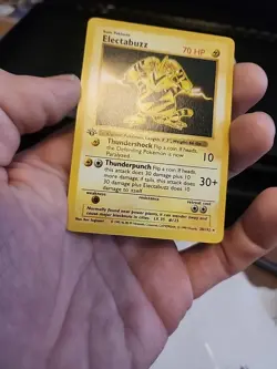 Electabuzz Pokemon Trading Card Game Base Set Card 70 HP 1st Edition - Image 5