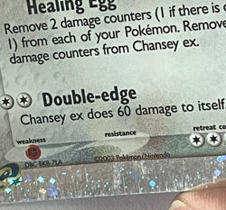 2003 Pokemon Chansey Ex Holo Card 96/109 Ultra Rare LP - Light Played - Image 4
