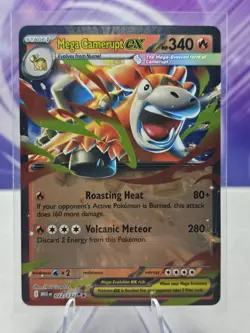 Mega Camerupt EX 022/132 Mega Evolution Holo Rare Pokemon Card NM - Image 1