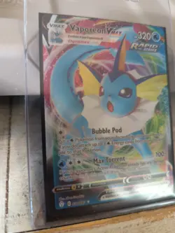 Pokemon TCG Vaporeon VMAX Holo Card 030/203 Evolving Skies Ultra Rare, Near Mint - Image 2