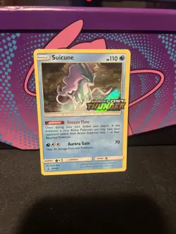 Pokemon Sun & Moon Lost Thunder - Suicune SM149 Holo Prerelease Promo Card NM - Image 1