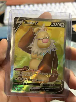 Pokemon Go Full Art Ultra Rare Holo TCG Card Slaking v 077/078 NM Condition - Image 1