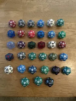 Lot Of 33 MTG Spindown Life Counters Various Sets No Duplicates - Image 1