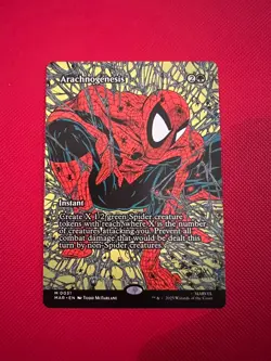 Arachnogenesis 0031 Borderless Spider-Man MTG Marvel Universe Eternal-Legal - Image 1