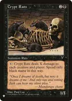 Crypt Rats - Light Play MTG The List - Image 1