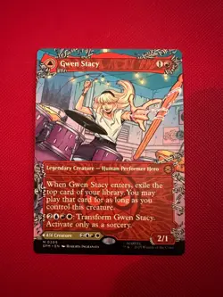 Gwen Stacy Ghost Spider SPM 0209 Borderless Spider-Man MTG - Image 1