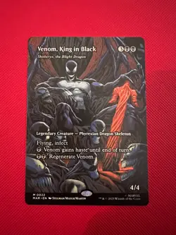 Venom King In Black 0022 Borderless Spider-Man MTG Marvel Universe Eternal-Legal - Image 1