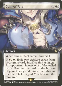 MTG Coin of Fate (0104) *Non-Foil* Extended Art Final Fantasy NM/MT Free Ship - Image 1