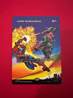 Goblin Bombardment 0023 Borderless Spider-Man MTG Marvel Universe Eternal-Legal - Image 1