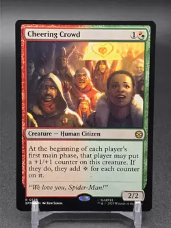 x1 Cheering Crowd - Extended Art R MTG Marvel's Spider-Man M/NM, English - Image 1