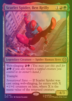MTG #142 *RARE* Scarlet Spider, Ben Reilly Marvel's Spider-Man (SPM) NM Card - Image 1