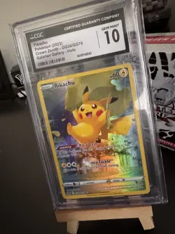 Pokemon CGC 10 GEM MINT - Crown Zenith Galarian Gallery Pikachu GG30/GG70 - Image 1
