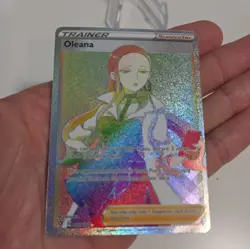 Pokemon Oleana Rebel Clash 202/192 Rainbow Full Art Secret Rare Trainer - Image 2