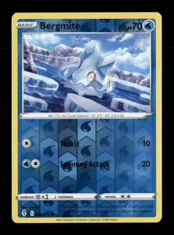 Bergmite Reverse Holo Common SWSH07: Evolving Skies 044/203 LP Pokemon LP - Image 1