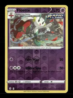Floette Reverse Holo Uncommon SWSH07: Evolving Skies 072/203 LP Pokemon LP - Image 1