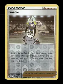 Gordie Reverse Holo Uncommon SWSH07: Evolving Skies 149/203 LP Pokemon LP - Image 1