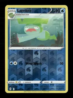 Lombre Reverse Holo Uncommon SWSH07: Evolving Skies 033/203 LP Pokemon LP - Image 1
