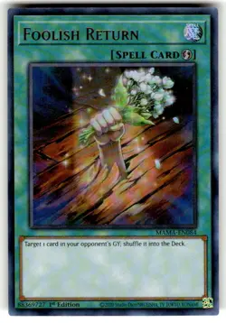 Yugioh x1 Foolish Return 1st Edition MAMA-EN084 Ultra Rare (NM!) - Image 1