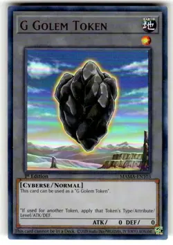 Yugioh! G Golem Token - MAMA-EN103 - Ultra Rare - 1st Edition Near Mint, English - Image 1