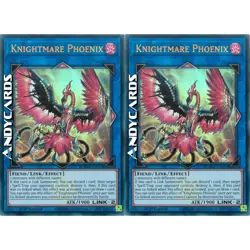 KNIGHTMARE PHOENIX 2x • Ultra R Emblema • BLMM EN091 • 1Ed • Yugioh! • ANDYCARDS - Image 1