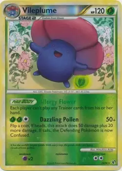 Vileplume 24/90 Reverse Holo Undaunted Pokemon Card LP - Image 1