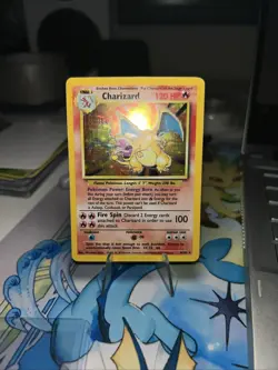 Pokemon TCG Charizard Holo Rare Card Base Set, 4/102, WOTC 1999 Vintage - Image 1