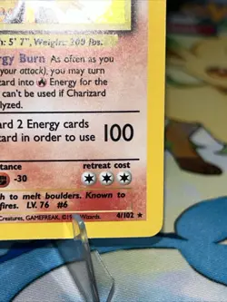 Pokemon TCG Charizard Holo Rare Card Base Set, 4/102, WOTC 1999 Vintage - Image 4
