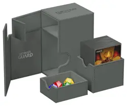 ULTIMATE GUARD TWIN FLIP n TRAY GRAY 80+ XENOSKIN MONOCOLOR DECK Card CASE - Image 1