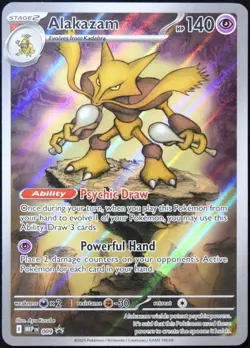 Pokemon TCG Alakazam MEP 009 2025 Mega Evolution ETB Black Star Promo Card - NM - Image 1