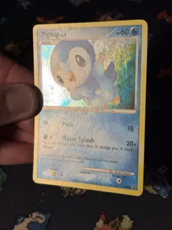 Pokemon Cards Piplup DP03 Holo Black Star Promo - (LP) HOLO BLEED - Image 3