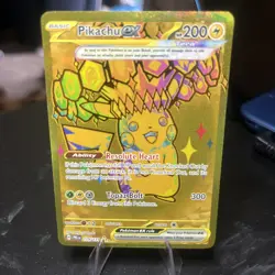 🔥 Pikachu EX Near Mint Hyper Rare Gold Card 179/131 S&V Prismatic Evolutions 🔥 - Image 1