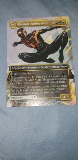 MTG Borderless Alt. Art Miles Morales / Ultimate x1 Mythic Spider-Man NM Low S&H - Image 2