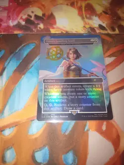 Yuna's Sending Staff (Staff of the Storyteller) Rainbow Foil MTG FF Secret Lair - Image 1