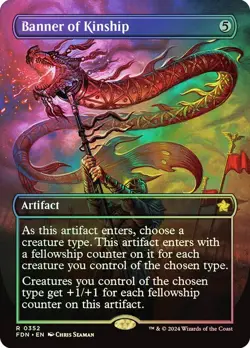 Banner of Kinship Mana Foil Borderless Foundations NM MTG - Image 1