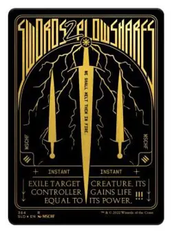 Swords to Plowshares (364) - Etched - Gold Foil NM, English MTG Secret Lair Drop - Image 1
