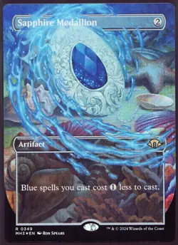 Sapphire Medallion - 349 Borderless Foil MTG MH3 - Image 1