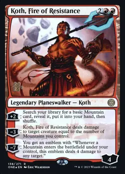 Near Mint x 1 Koth, Fire of Resistance - Foil - Prerelease Promo Magic Promos - - Image 1