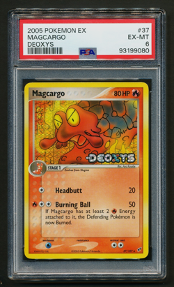 Magcargo 37/107 Reverse Holo Stamped Pokemon 2005 EX Deoxys PSA 6 EX-MT - Image 1