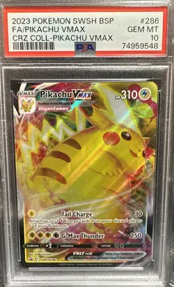 2023 POKEMON SWSH BSP FA/PIKACHU VMAX CRZ COLL-PIKACHU VMAX - Image 1