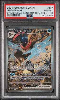 2024 POKEMON SHROUDED FABLE GRENINJA EX #132 ILLUSTRATION PSA 8 NM #110495880 - Image 1
